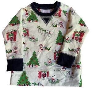 THE BEAUFORT BONNET COMPANY CASSIDY CREWNECK‎ CLASSIC CHRISTMAS/NAVY